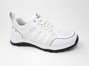 FITec 9730-3L White - Men's Laces Walking Shoes with Slip Resistant Soles