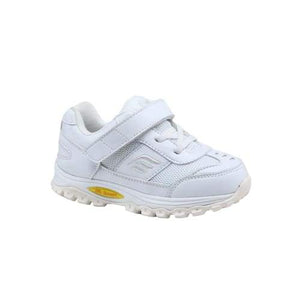 Mt. Emey 3301-3L White - Children Straight Last Athletic Shoes With Elastic Laces - Shoes